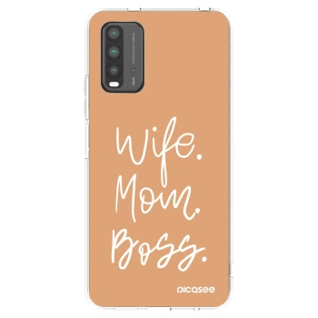 Picasee silikonska prozirna maskica za Xiaomi Redmi 9T - Boss Mama