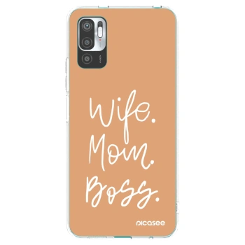 Picasee silikonska prozirna maskica za Xiaomi Redmi Note 10 5G - Boss Mama