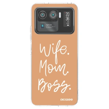 Picasee silikonska prozirna maskica za Xiaomi Mi 11 Ultra - Boss Mama