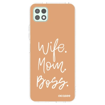 Picasee silikonska prozirna maskica za Samsung Galaxy A22 A226B 5G - Boss Mama