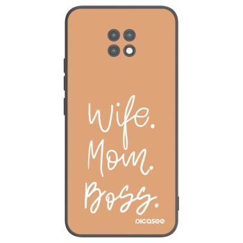 Picasee crna silikonska maskica za Xiaomi Redmi Note 9T - Boss Mama