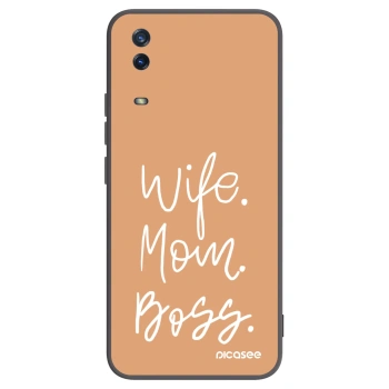 Picasee crna silikonska maskica za Vivo Y11s - Boss Mama