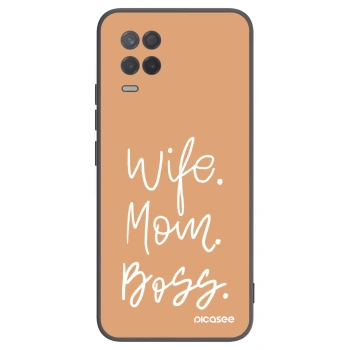 Picasee crna silikonska maskica za Realme 8 5G - Boss Mama