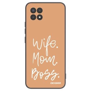 Picasee crna silikonska maskica za Realme 8i - Boss Mama