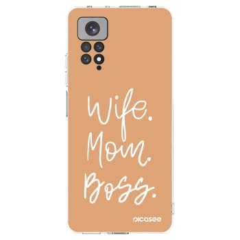 Picasee silikonska prozirna maskica za Xiaomi Redmi Note 11 - Boss Mama