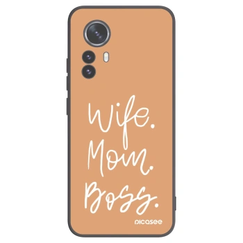 Picasee crna silikonska maskica za Xiaomi 12 Pro - Boss Mama
