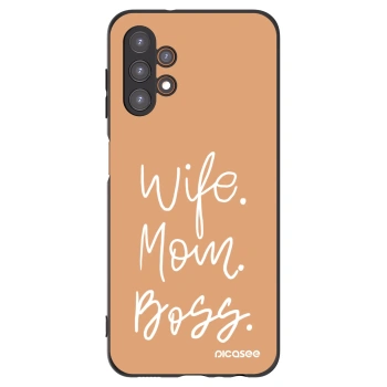 Picasee crna silikonska maskica za Samsung Galaxy A13 4G A135 - Boss Mama
