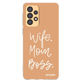 Picasee silikonska prozirna maskica za Samsung Galaxy A33 5G A336 - Boss Mama