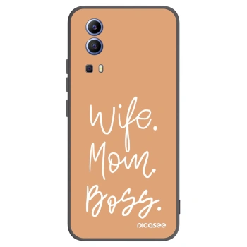 Picasee crna silikonska maskica za Vivo Y52 5G - Boss Mama