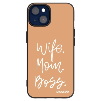 Picasee crna silikonska maskica za Apple iPhone 14 - Boss Mama