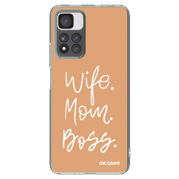 Picasee silikonska prozirna maskica za Xiaomi Redmi Note 11 Pro+ 5G - Boss Mama
