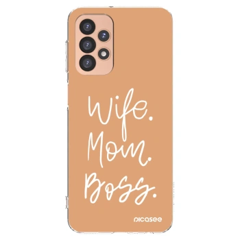 Picasee silikonska prozirna maskica za Samsung Galaxy A23 A236B 5G - Boss Mama
