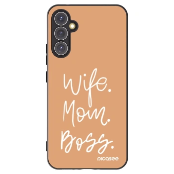 Picasee crna silikonska maskica za Samsung Galaxy A34 5G A346B - Boss Mama