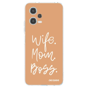 Picasee silikonska prozirna maskica za Xiaomi Redmi Note 12 5G - Boss Mama