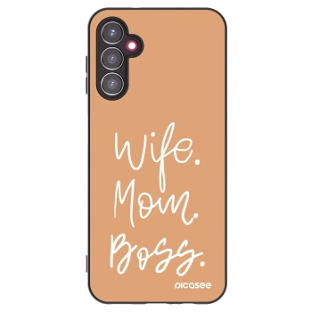 Picasee crna silikonska maskica za Samsung Galaxy A14 4G A145R - Boss Mama