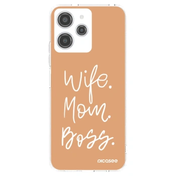 Picasee silikonska prozirna maskica za Xiaomi Redmi 12 4G - Boss Mama