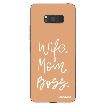 Picasee silikonska prozirna maskica za Samsung Galaxy S8 G950F - Boss Mama