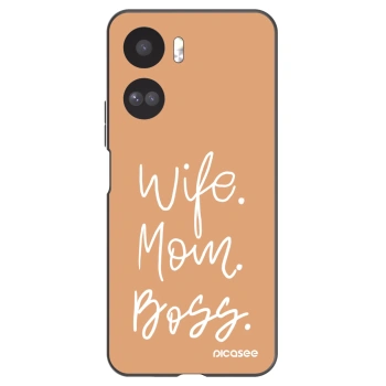Picasee crna silikonska maskica za Honor 90 Lite 5G - Boss Mama