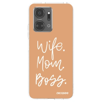 Picasee silikonska prozirna maskica za Honor X7a - Boss Mama