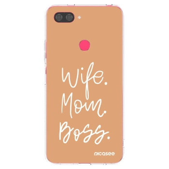 Picasee silikonska prozirna maskica za Xiaomi Mi 8 Lite - Boss Mama