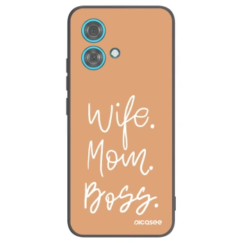 Picasee crna silikonska maskica za Motorola Edge 40 Neo - Boss Mama