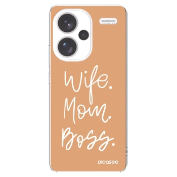 Picasee silikonska prozirna maskica za Xiaomi Redmi Note 13 Pro+ 5G - Boss Mama