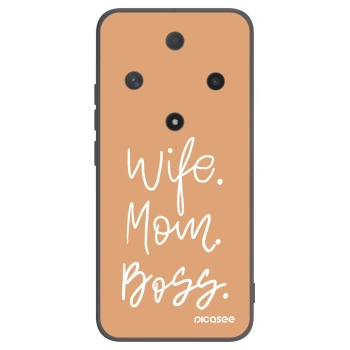 Picasee crna silikonska maskica za Honor Magic6 Lite 5G - Boss Mama