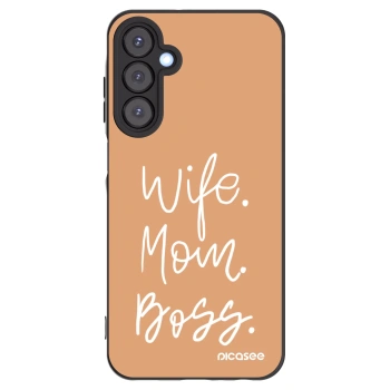Picasee crna silikonska maskica za Samsung Galaxy A25 A256B 5G - Boss Mama