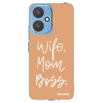 Picasee silikonska prozirna maskica za Xiaomi Redmi 13C 5G - Boss Mama