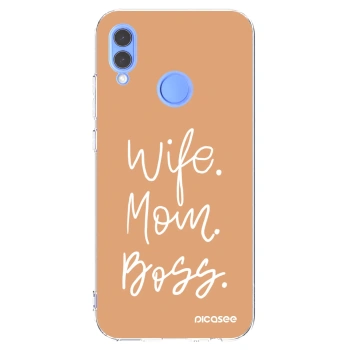 Picasee silikonska prozirna maskica za Huawei P Smart 2019 - Boss Mama