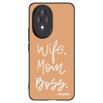Picasee crna silikonska maskica za Honor 200 5G - Boss Mama
