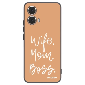 Picasee crna silikonska maskica za Motorola Moto G85 - Boss Mama