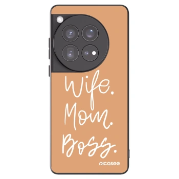 Picasee crna silikonska maskica za OnePlus 12 5G - Boss Mama