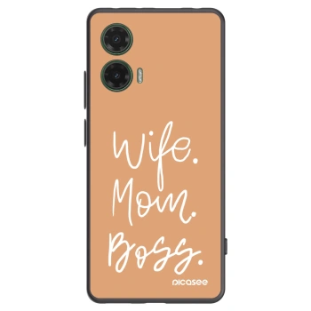 Picasee crna silikonska maskica za Motorola Moto G35 5G - Boss Mama