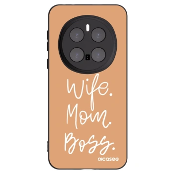 Picasee crna silikonska maskica za Honor Magic7 Pro 5G - Boss Mama