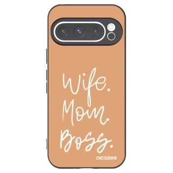 Picasee crna silikonska maskica za Google Pixel 9 Pro - Boss Mama