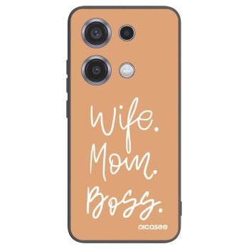 Picasee crna silikonska maskica za Xiaomi Redmi Note 14S - Boss Mama