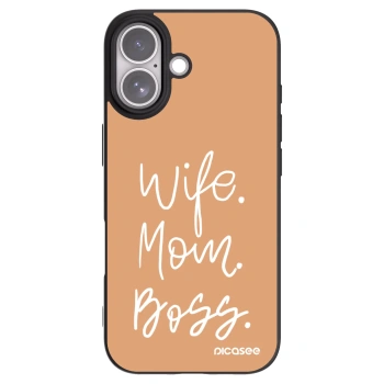 Picasee crna silikonska maskica za Apple iPhone 17 - Boss Mama