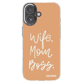 Picasee silikonska prozirna maskica za Apple iPhone 17 - Boss Mama