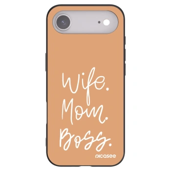 Picasee crna silikonska maskica za Apple iPhone Air - Boss Mama
