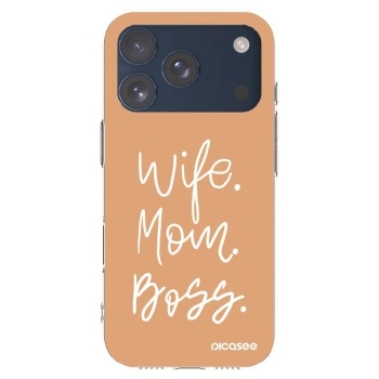 Picasee silikonska prozirna maskica za Apple iPhone 17 Pro - Boss Mama