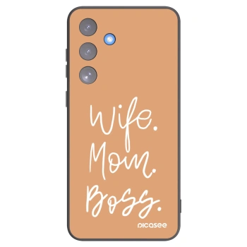 Picasee crna silikonska maskica za Samsung Galaxy S25 FE 5G - Boss Mama