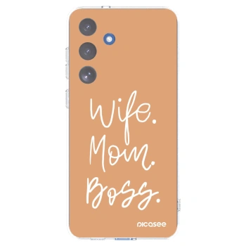 Picasee silikonska prozirna maskica za Samsung Galaxy S25 FE 5G - Boss Mama