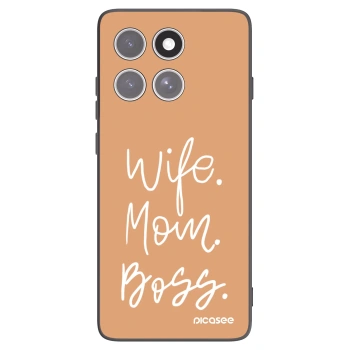 Picasee crna silikonska maskica za Motorola Edge 60 Fusion - Boss Mama