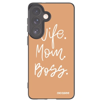 Picasee crna silikonska maskica za Samsung Galaxy S26+ - Boss Mama