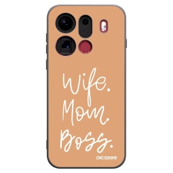 Picasee crna silikonska maskica za OPPO Find X9 Pro - Boss Mama