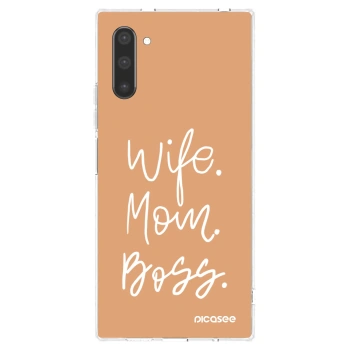 Picasee silikonska prozirna maskica za Samsung Galaxy Note 10 N970F - Boss Mama