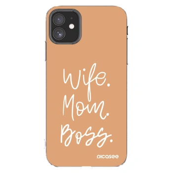 Picasee silikonska prozirna maskica za Apple iPhone 11 - Boss Mama