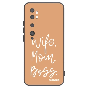 Picasee crna silikonska maskica za Xiaomi Mi Note 10 (Pro) - Boss Mama