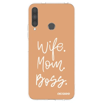 Picasee silikonska prozirna maskica za Huawei P40 Lite E - Boss Mama